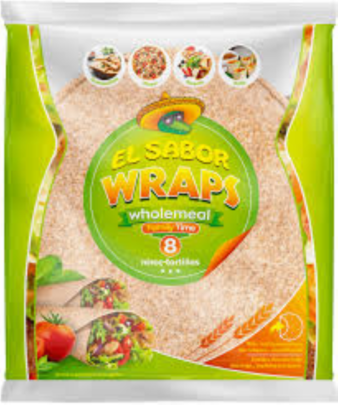 EL SABOR WHOLEMEAL WRAPS 20CM
